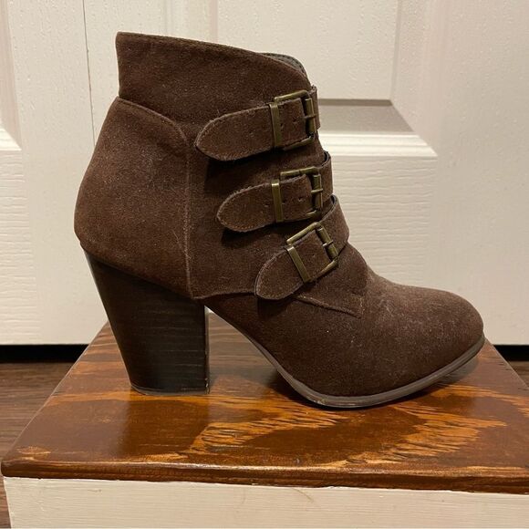 Xoxo Women's Kimberlie Heeled Boot Brown Size 8.5 - Picture 2 of 10